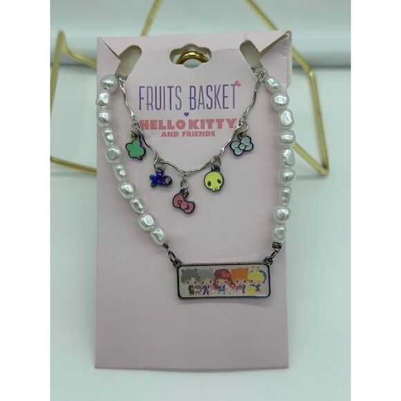Fruits Basket x Hello Kitty and Friends Chibi Characters Necklace Set - Picture 1 of 3